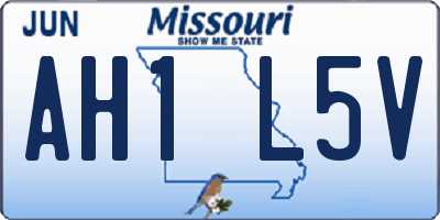 MO license plate AH1L5V