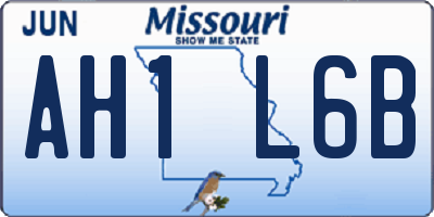 MO license plate AH1L6B