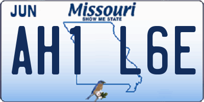 MO license plate AH1L6E