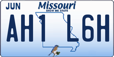 MO license plate AH1L6H