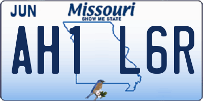 MO license plate AH1L6R