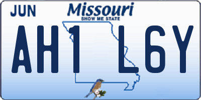 MO license plate AH1L6Y