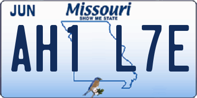 MO license plate AH1L7E