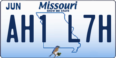 MO license plate AH1L7H