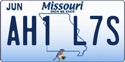 MO license plate AH1L7S