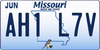 MO license plate AH1L7V