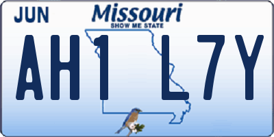 MO license plate AH1L7Y