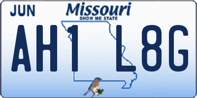 MO license plate AH1L8G