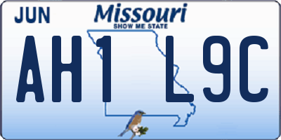 MO license plate AH1L9C