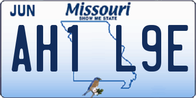 MO license plate AH1L9E