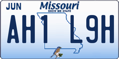 MO license plate AH1L9H