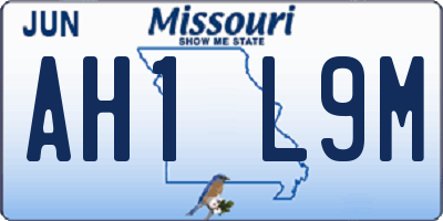 MO license plate AH1L9M