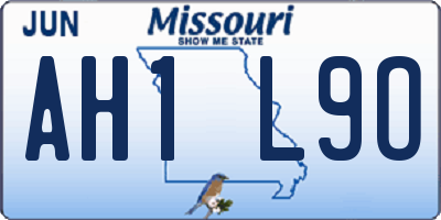 MO license plate AH1L9O