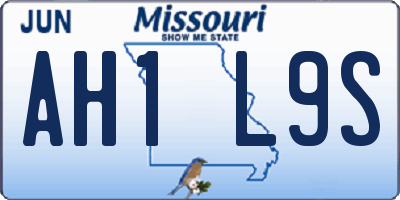 MO license plate AH1L9S