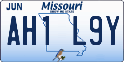 MO license plate AH1L9Y