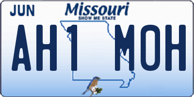 MO license plate AH1M0H