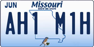 MO license plate AH1M1H