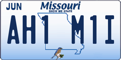 MO license plate AH1M1I