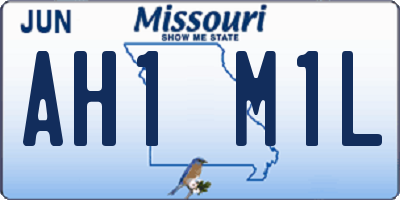 MO license plate AH1M1L