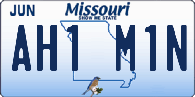 MO license plate AH1M1N