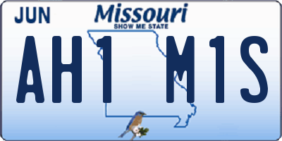 MO license plate AH1M1S