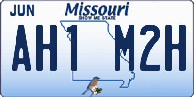 MO license plate AH1M2H