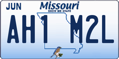 MO license plate AH1M2L