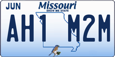 MO license plate AH1M2M