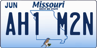 MO license plate AH1M2N