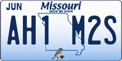 MO license plate AH1M2S