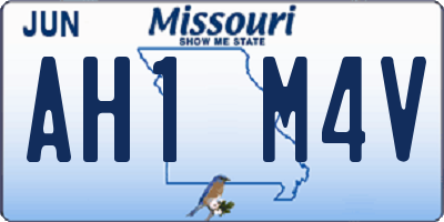 MO license plate AH1M4V