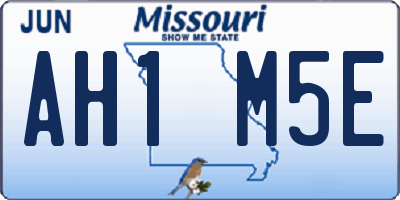 MO license plate AH1M5E