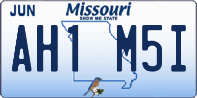 MO license plate AH1M5I