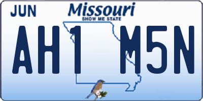 MO license plate AH1M5N