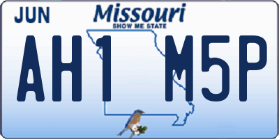 MO license plate AH1M5P