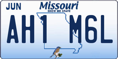 MO license plate AH1M6L