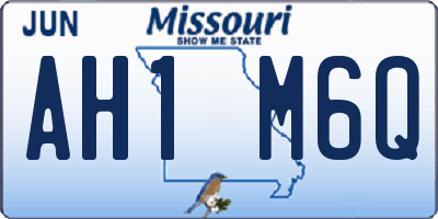 MO license plate AH1M6Q