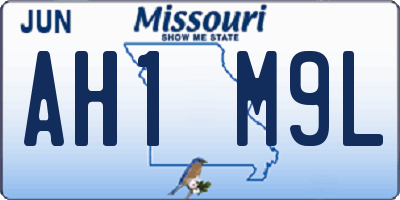 MO license plate AH1M9L