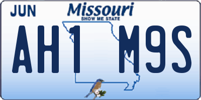 MO license plate AH1M9S