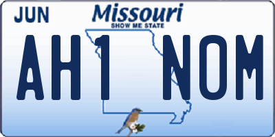 MO license plate AH1N0M