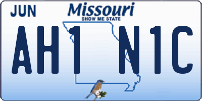 MO license plate AH1N1C