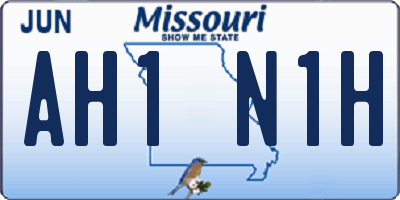 MO license plate AH1N1H