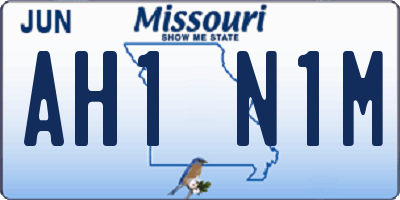 MO license plate AH1N1M