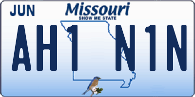 MO license plate AH1N1N