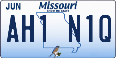 MO license plate AH1N1Q