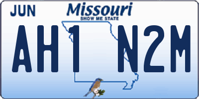 MO license plate AH1N2M