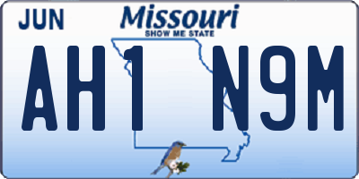 MO license plate AH1N9M