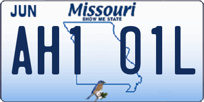 MO license plate AH1O1L