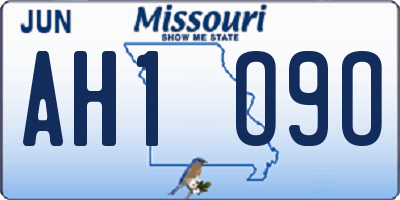 MO license plate AH1O9O