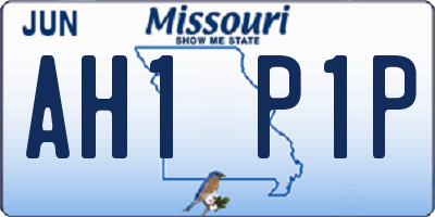 MO license plate AH1P1P